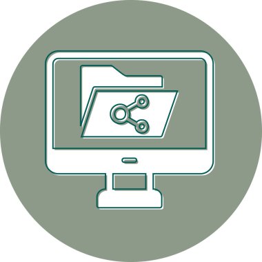 Dosya paylaşım simgesi, vektör illüstrasyonu