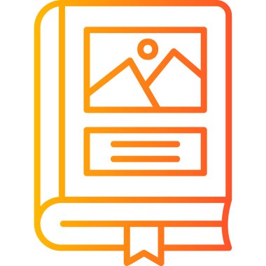 Kitap. Web simgesi basit illüstrasyon