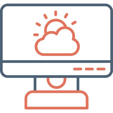 Hava durumu modern simgesi, vektör illüstrasyonu