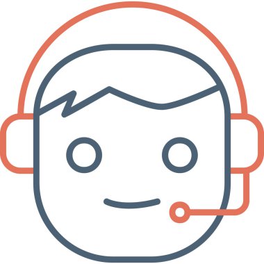 Çağrı merkezi modern simge vektör çizimi