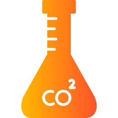 Karbondioksit ikonu, modern tasarım illüstrasyonu