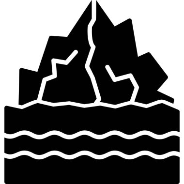 Buzdağı simgesi, modern tasarım illüstrasyonu