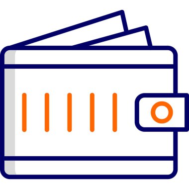 Cüzdan. Web simgesi basit illüstrasyon