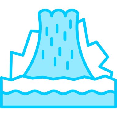 Su. Web simgesi basit illüstrasyon