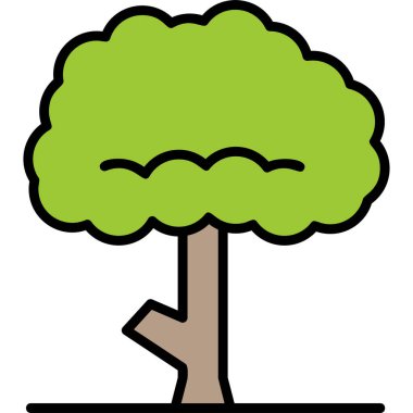 Ağaç modern simgesi, vektör illüstrasyonu