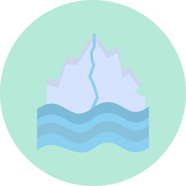 Buzdağı simgesi, modern tasarım illüstrasyonu