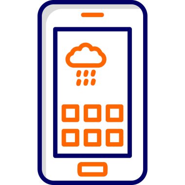 Cep telefonu. Web simgesi basit tasarım