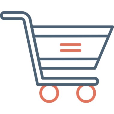 shopping cart, web icon simple illustration