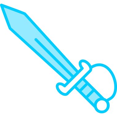 Kılıç. Web simgesi basit illüstrasyon 