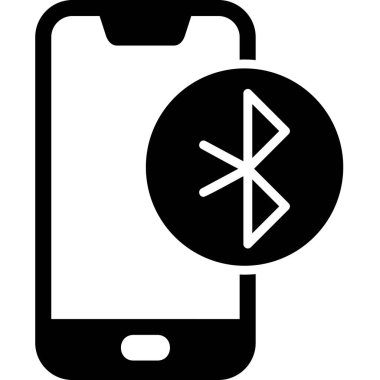 graphic art illustration of mobile Bluetooth transfer icon 
