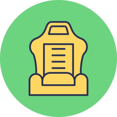 Araba koltuğu modern simge, vektör illüstrasyonu