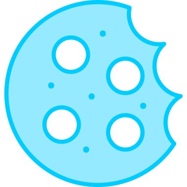 Kurabiye. Web simgesi basit illüstrasyon