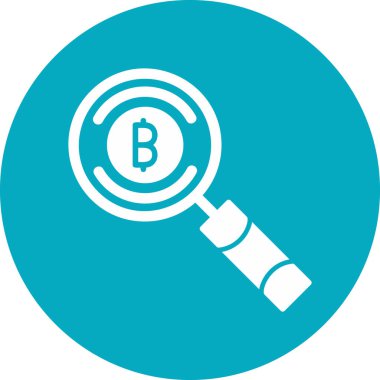 Büyüteç. Web simgesi vektör illüstrasyonu