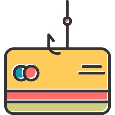 Phishing modern simgesi, vektör illüstrasyonu 