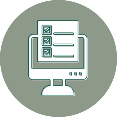 Sınav simgesi, modern tasarım illüstrasyonu