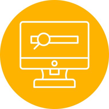 Ara. Web simgesi basit illüstrasyon 