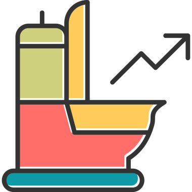 İdrar grafiği simgesi basit, vektör illüstrasyonu