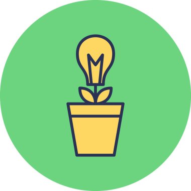 Biyo Enerji Ağı simgesi basit bir illüstrasyon