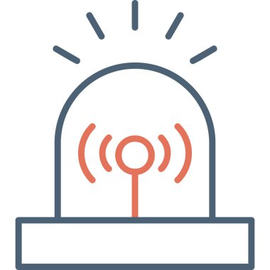 Siren modern simge, vektör çizimi 