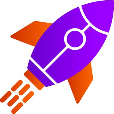 roket ikonu vektör illüstrasyonu