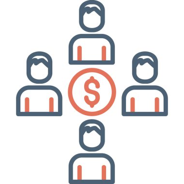 Kitle fonlaması web simgesi basit illüstrasyon