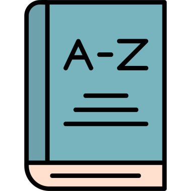 Kitap. Web simgesi basit illüstrasyon