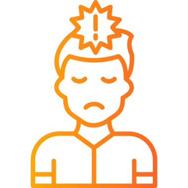 Panik Ağı simgesi basit illüstrasyon