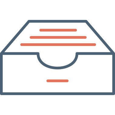 Gelen kutusu simgesi vektör illüstrasyonu