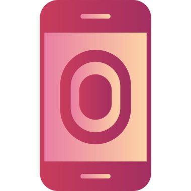 Parmak izi simgesinin vektör illüstrasyonu