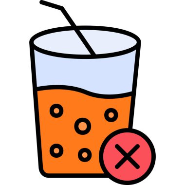 Meyve suyu yok web simgesi basit illüstrasyon işareti