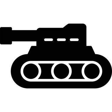 military tank icon, simple vector illustration 