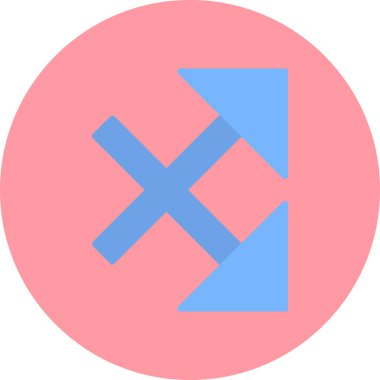 simple and minimalistic vector icon of the intersecting arrows