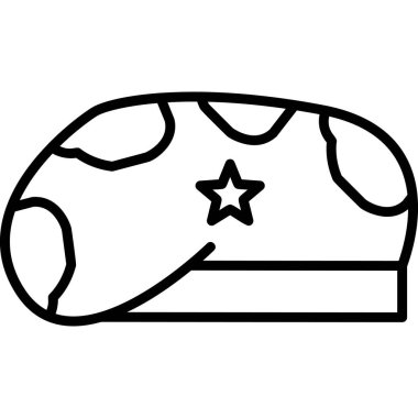 Ordu ikonu. Askeri kamuflajın düz çizimi. Askeri Şapka vektör simgesi