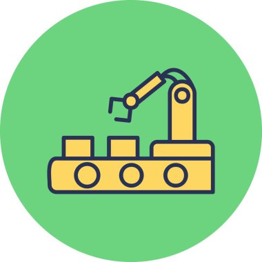 Otomasyon. Web simgesi basit illüstrasyon