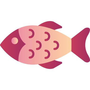 Balık. Web simgesi basit illüstrasyon