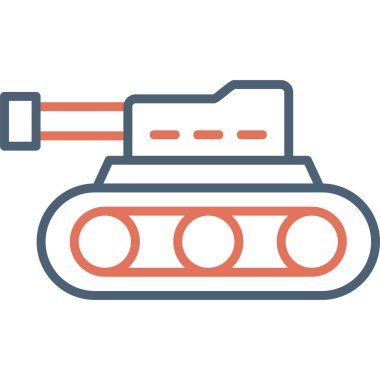 military tank icon, simple vector illustration 