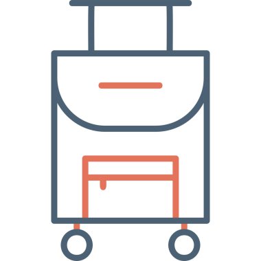 seyahat valiz simgesi, web basit illüstrasyon