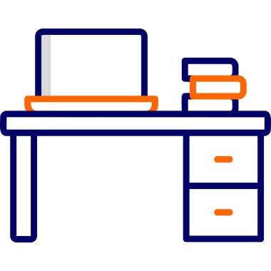 Masa. Web simgesi basit illüstrasyon