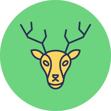 geyik simgesi vektör illüstrasyonu