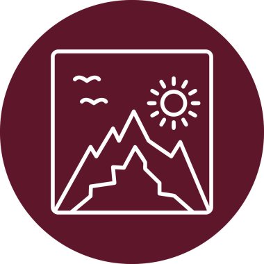 Doğa ikonu vektör illüstrasyonunun çizgi film fotoğrafı