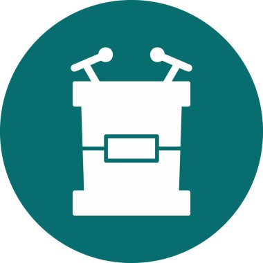 Podyum. Web simgesi basit bir illüstrasyon. Tribün simgesi