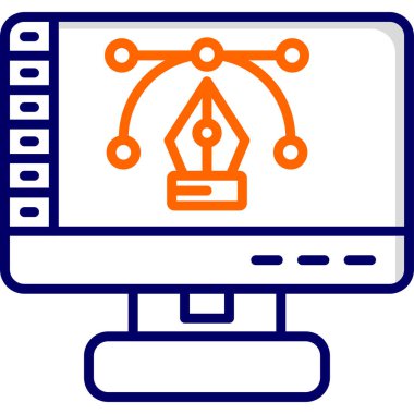 Teknoloji. Web simgesi basit tasarım 