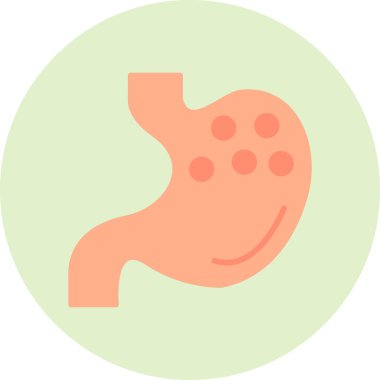 Mide simgesinin basit web illüstrasyonu