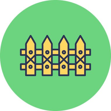 çit ağ simgesi basit vektör çizimi