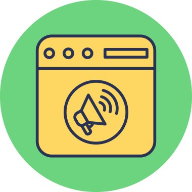 Soyut simge vektör illüstrasyonu pazarlanıyor