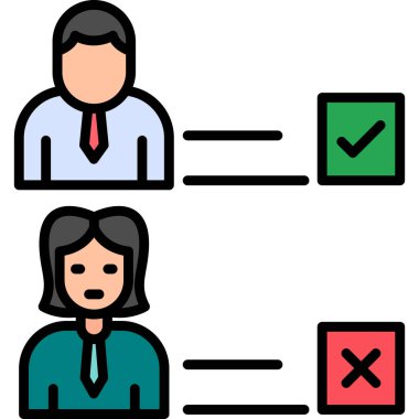 Selected Candidate modern vector icon illustration