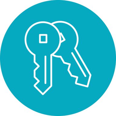 vektör tuşları simgesi renk arkaplanında izole edildi