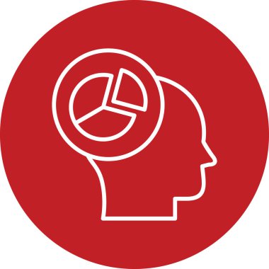 business management icon with pie chart