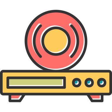 CD Oynatıcı modern simge vektör illüstrasyonu