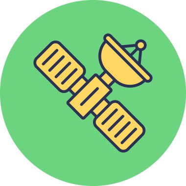 uydu simgesi vektör illüstrasyonu